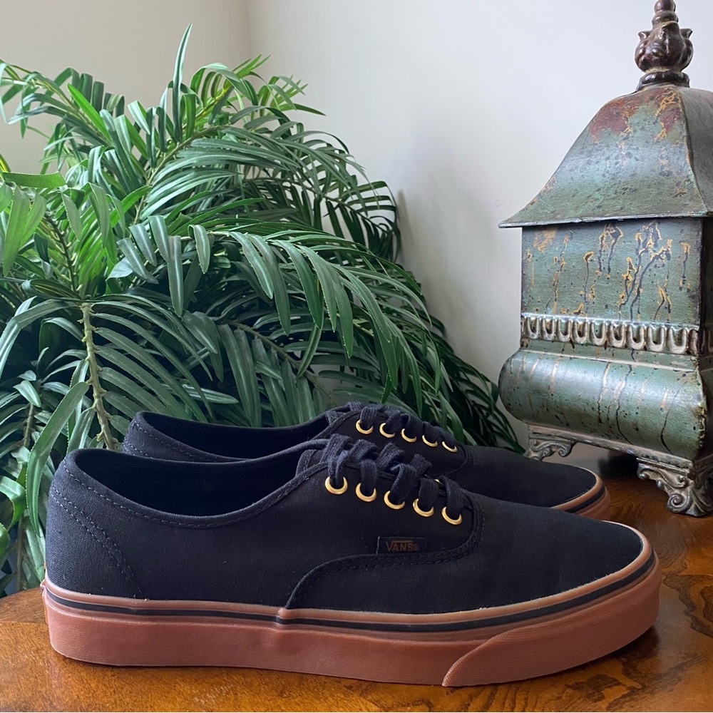 Vans Black and Brown Authentic Sneakers